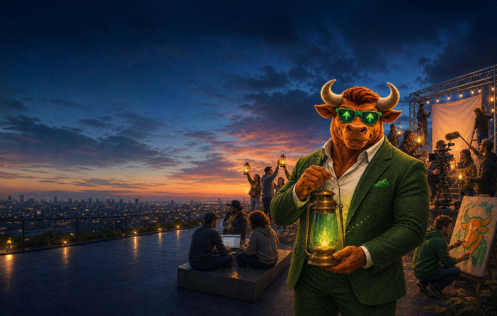 JBMB bull and the community lighting the way together